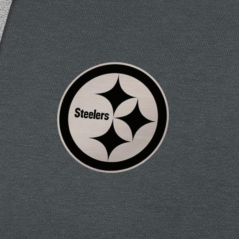 Pittsburgh Steelers Antigua Brushed Carbon Victory Pullover Hoodie - Charcoal discount