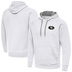 San Francisco 49ers Antigua Brushed Carbon Victory Pullover Hoodie - White outlet