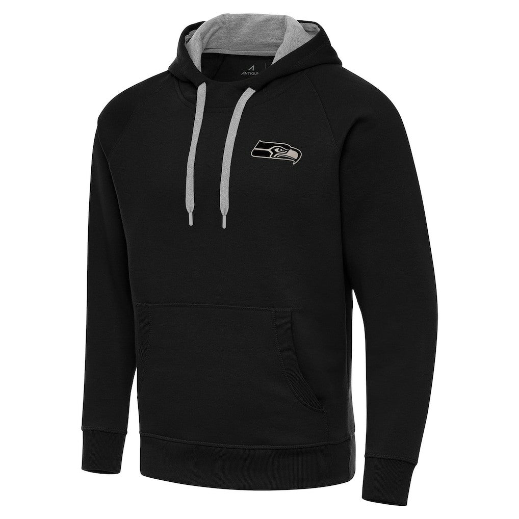 Seattle Seahawks Antigua Brushed Carbon Victory Pullover Hoodie - Black online