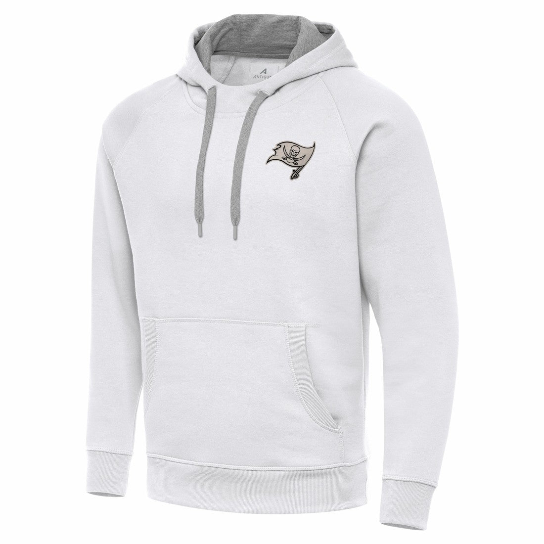 Tampa Bay Buccaneers Antigua Brushed Carbon Victory Pullover Hoodie - White sale