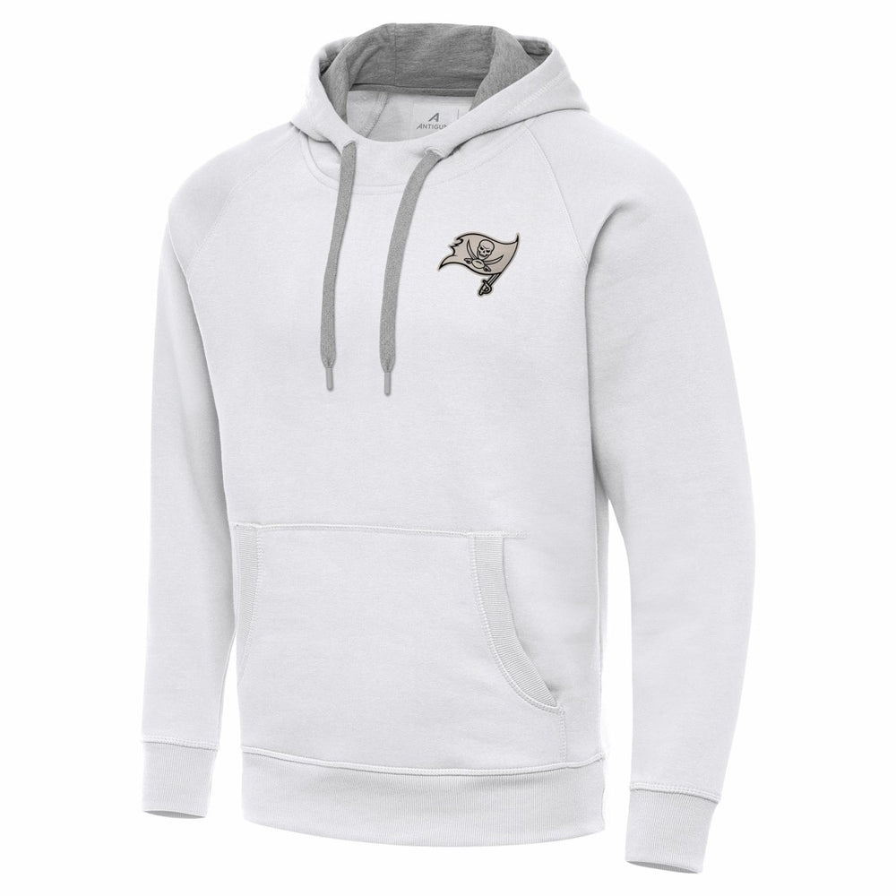 Tampa Bay Buccaneers Antigua Brushed Carbon Victory Pullover Hoodie - White sale
