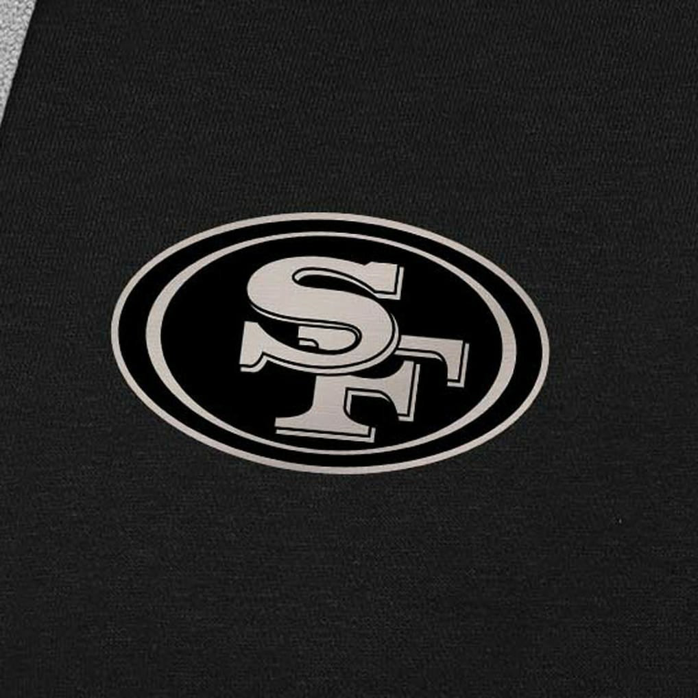 San Francisco 49ers Antigua Brushed Carbon Victory Pullover Hoodie - Black discount