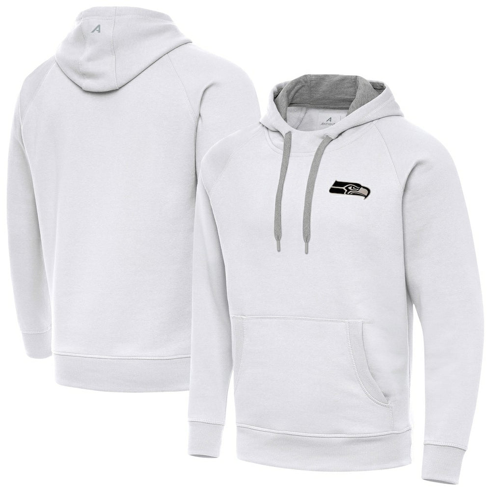 Seattle Seahawks Antigua Brushed Carbon Victory Pullover Hoodie - White outlet