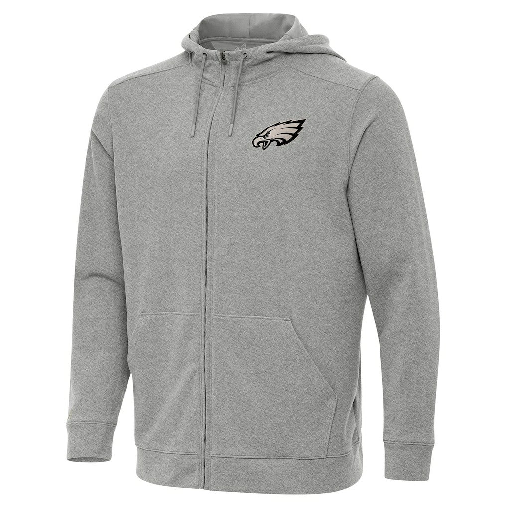 Philadelphia Eagles Antigua Effortless Full-Zip Hoodie Jacket - Heather Gray online