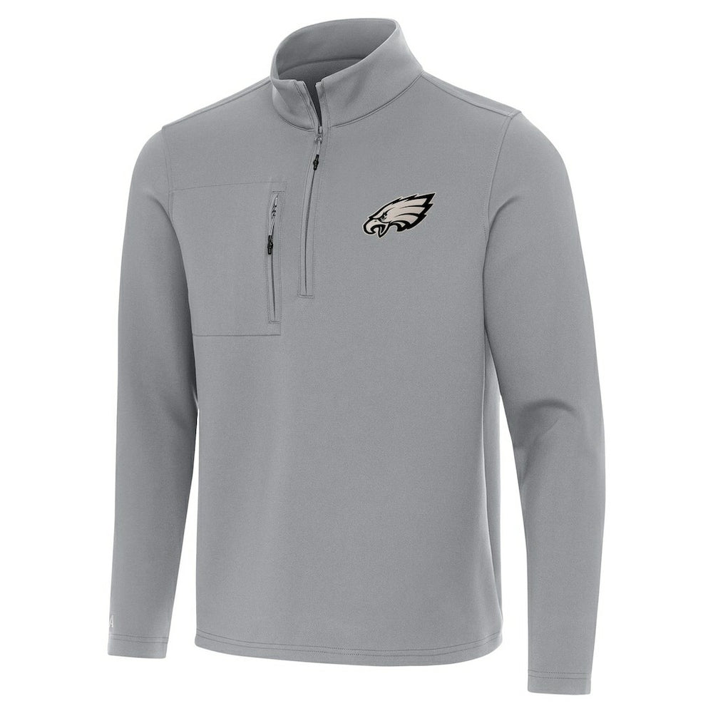 Philadelphia Eagles Antigua Insider Quarter-Zip Top - Gray for sale