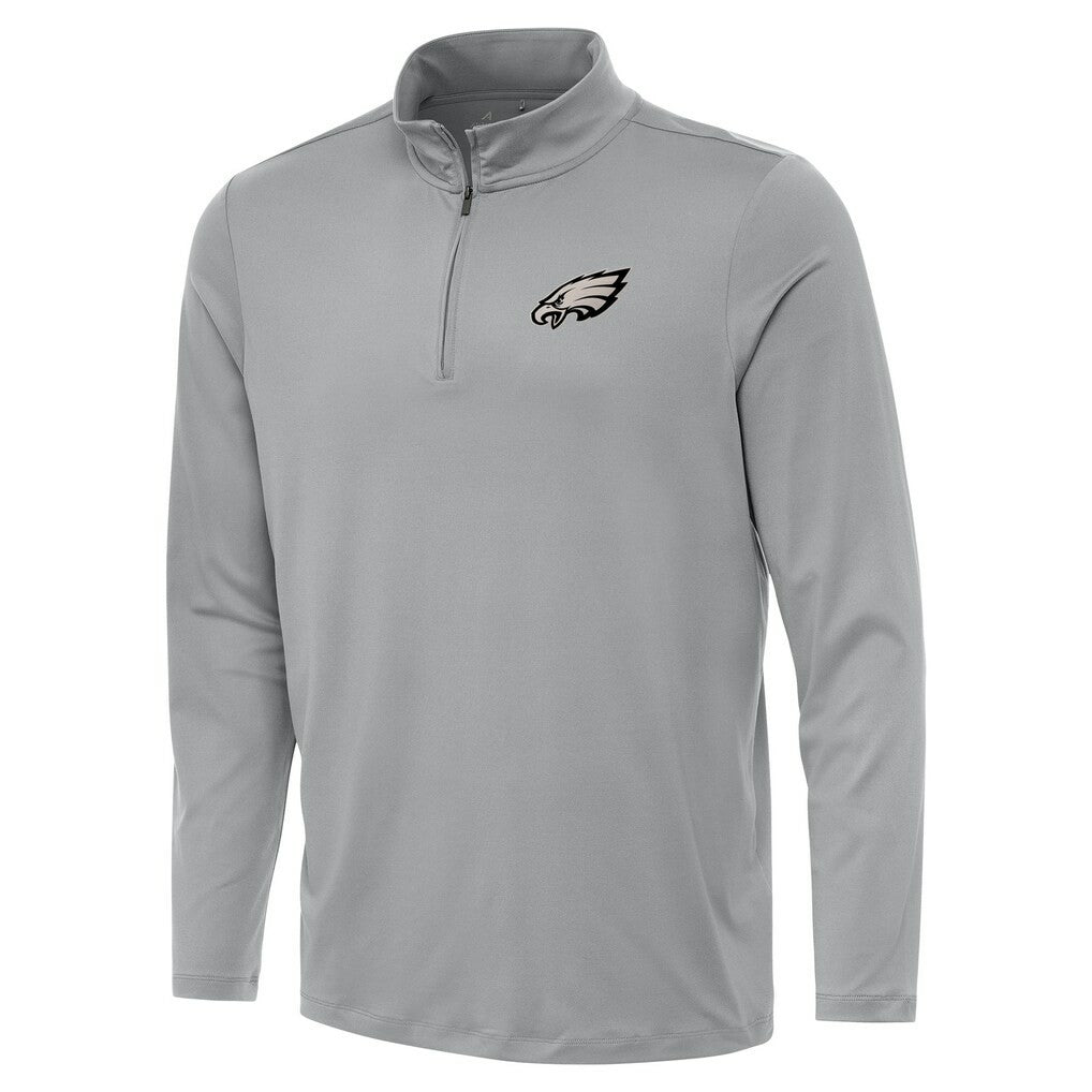 Philadelphia Eagles Antigua Reprocess Quarter-Zip Top - Gray for sale