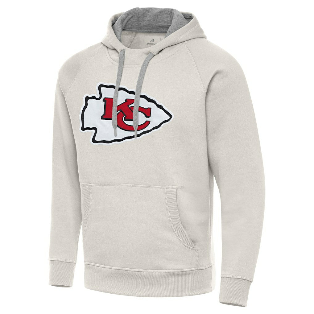 Kansas City Chiefs Antigua Victory Raglan Pullover Hoodie - Cream outlet
