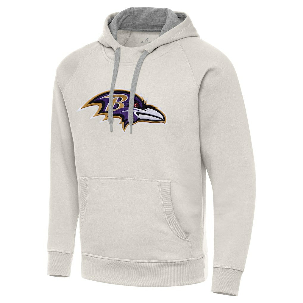 Baltimore Ravens Antigua Victory Raglan Pullover Hoodie - Cream outlet