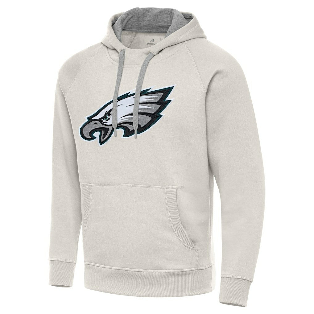 Philadelphia Eagles Antigua Victory Raglan Pullover Hoodie - Cream sale