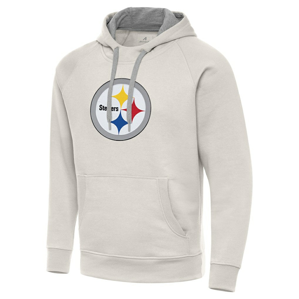 Pittsburgh Steelers Antigua Victory Raglan Pullover Hoodie - Cream discount