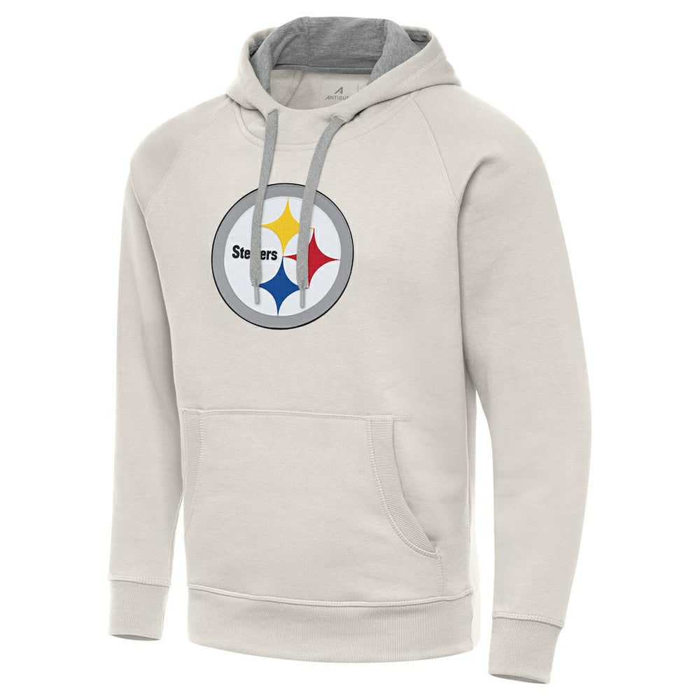 Pittsburgh Steelers Antigua Victory Raglan Pullover Hoodie - Cream discount