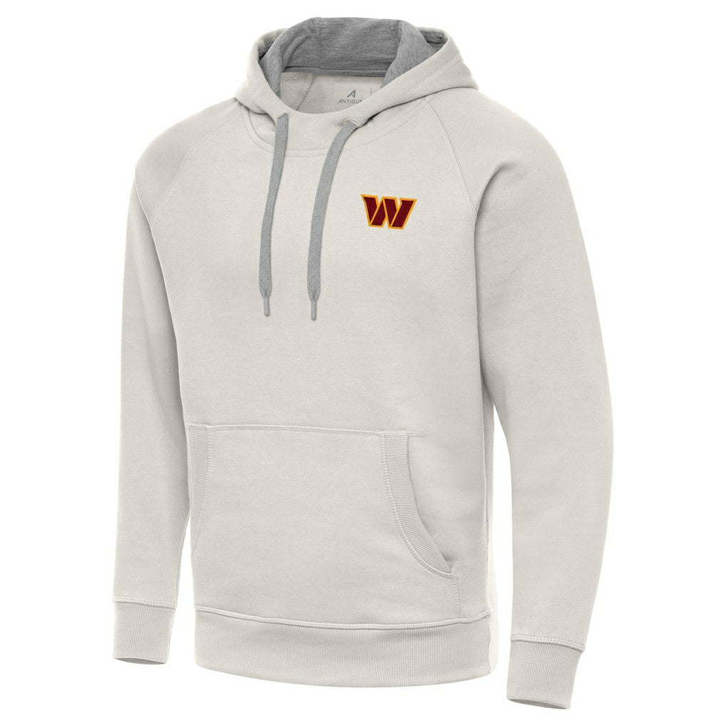 Washington Commanders Antigua Victory Raglan Pullover Hoodie - Cream on sale