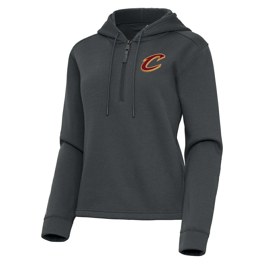 Cleveland Cavaliers Antigua Women's Contemporary Quarter-Zip Hoodie sale - Pewter cheap