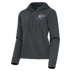 Oklahoma City Thunder Antigua Women's Contemporary Quarter-Zip Hoodie - Pewter discount