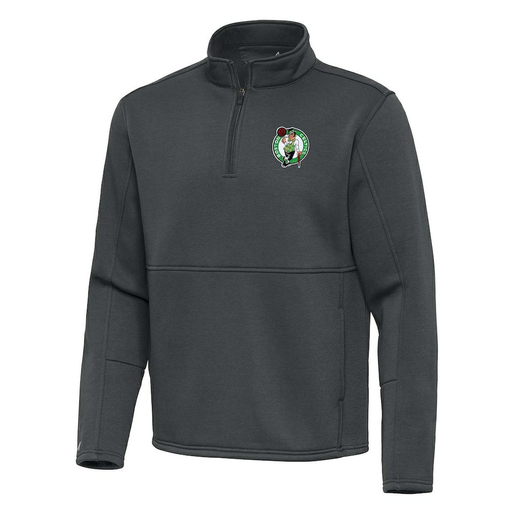 Boston Celtics Antigua Twist Quarter-Zip Pullover Top - Pewter online
