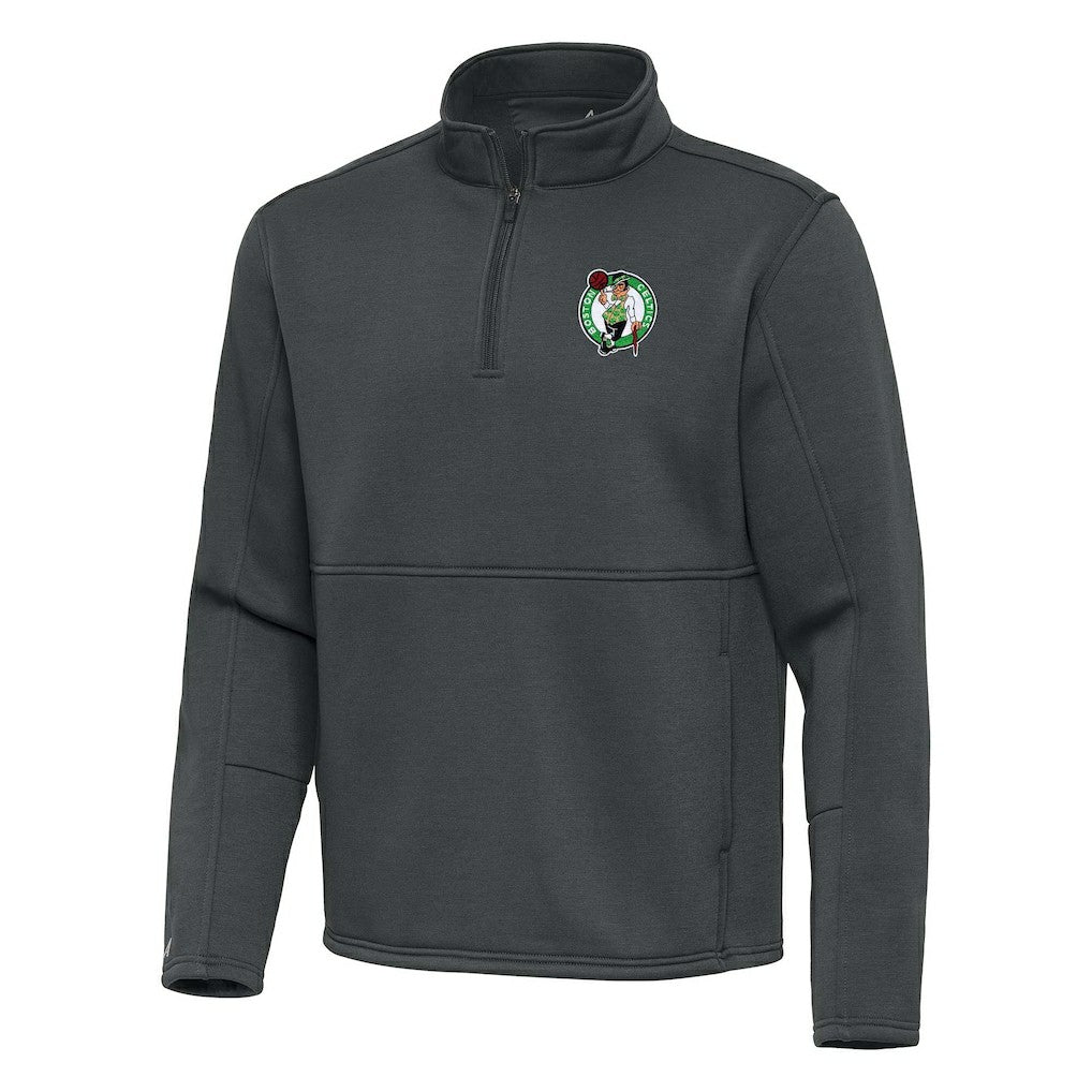 Boston Celtics Antigua Twist Quarter-Zip Pullover Top - Pewter online