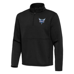 Charlotte Hornets Antigua Twist Quarter-Zip Pullover Top - Black cheap