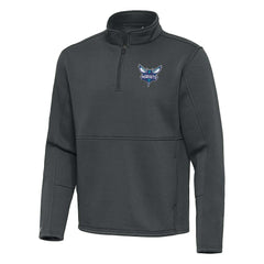 Charlotte Hornets Antigua Twist Quarter-Zip Pullover Top - Pewter on sale