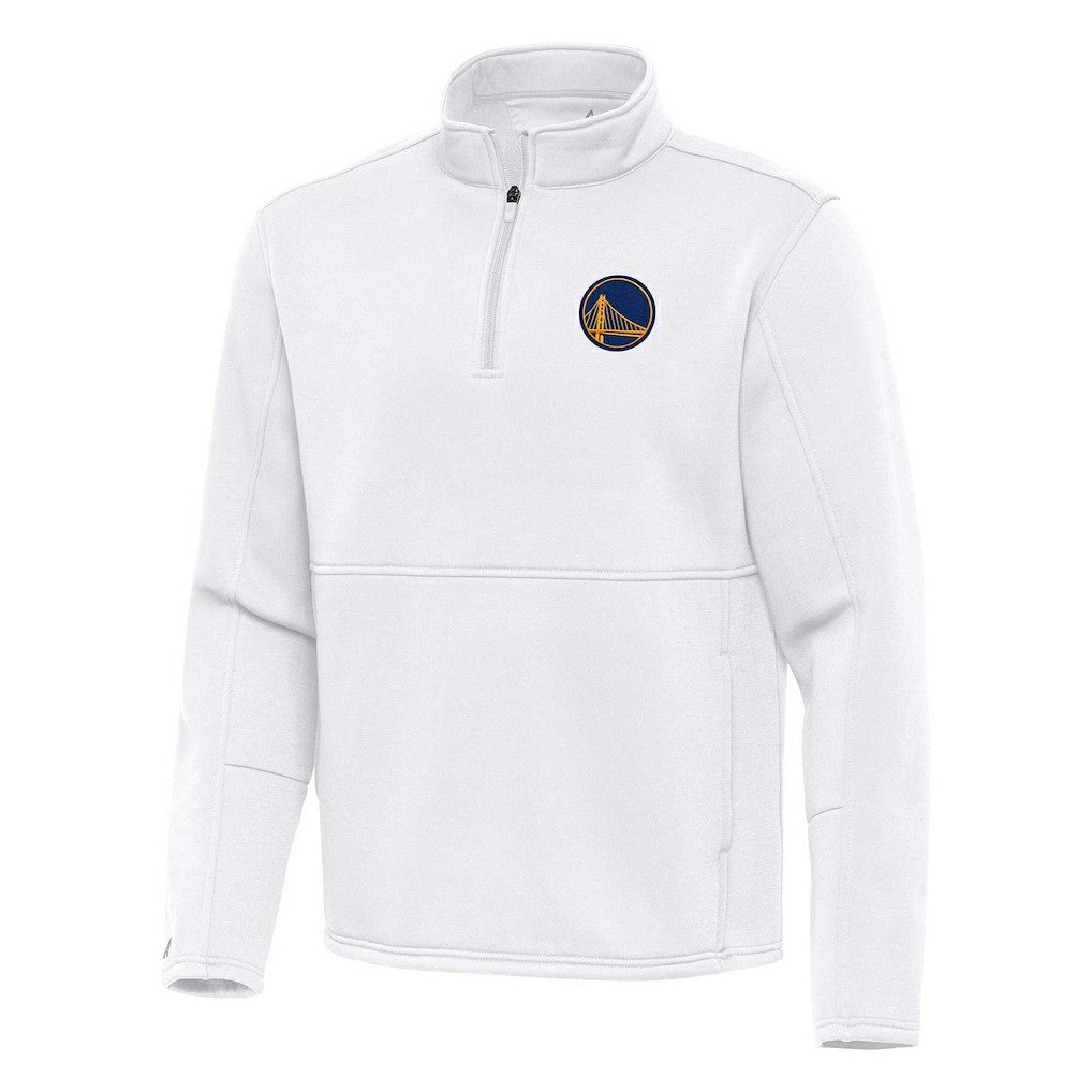 Golden State Warriors Antigua Twist Quarter-Zip Pullover Top - White cheap