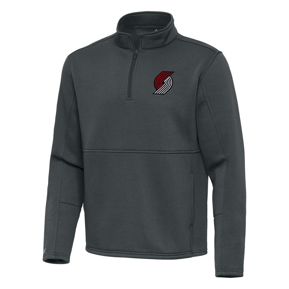 Portland Trail Blazers Antigua Twist Quarter-Zip Pullover Top - Pewter discount
