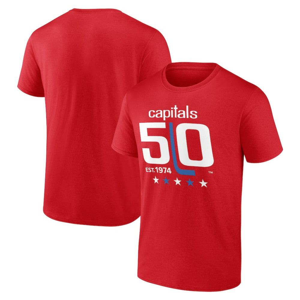 Washington Capitals 50th Anniversary T-Shirt - Red T-shirts
