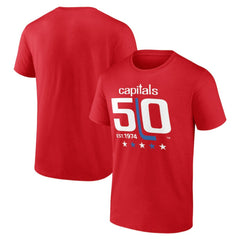 Washington Capitals 50th Anniversary T-Shirt - Red T-shirts