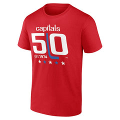 Washington Capitals 50th Anniversary T-Shirt - Red T-shirts