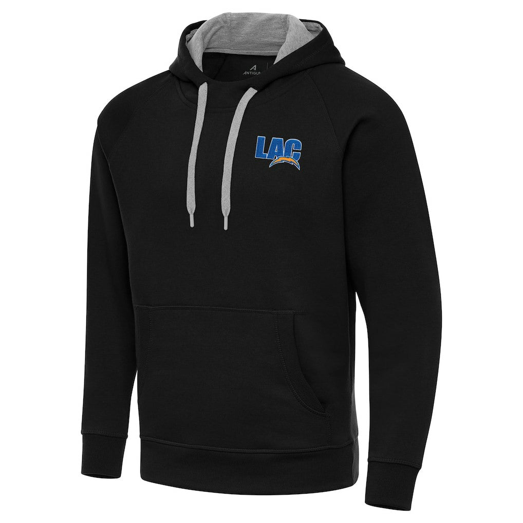 Men's Los Angeles Chargers Antigua Victory Pullover Hoodie - Black on sale