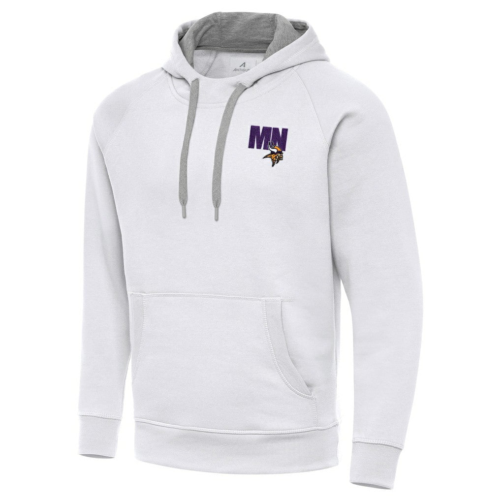 Men's Minnesota Vikings Antigua Victory Pullover Hoodie - White sale