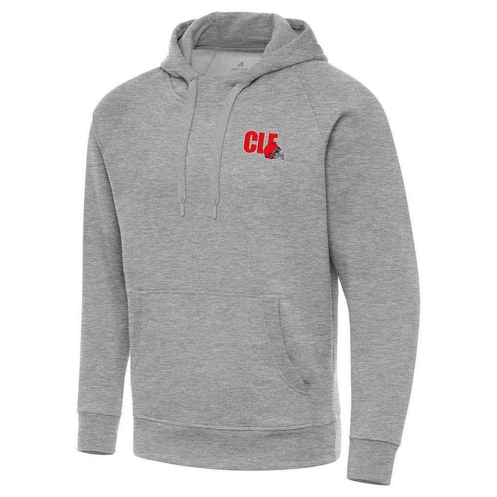 Men's Cleveland Browns Antigua Victory Pullover Hoodie - Heather Gray for sale