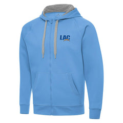 Men's Los Angeles Chargers Antigua Victory Full-Zip Hoodie - Powder Blue sale