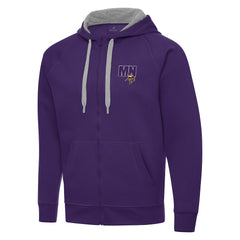 Men's Minnesota Vikings Antigua Victory Full-Zip Hoodie - Purple for sale
