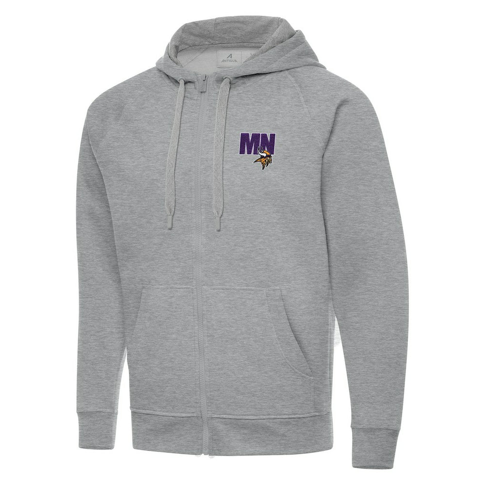 Men's Minnesota Vikings Antigua Victory Full-Zip Hoodie - Heather Gray outlet