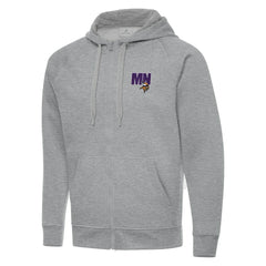 Men's Minnesota Vikings Antigua Victory Full-Zip Hoodie - Heather Gray outlet