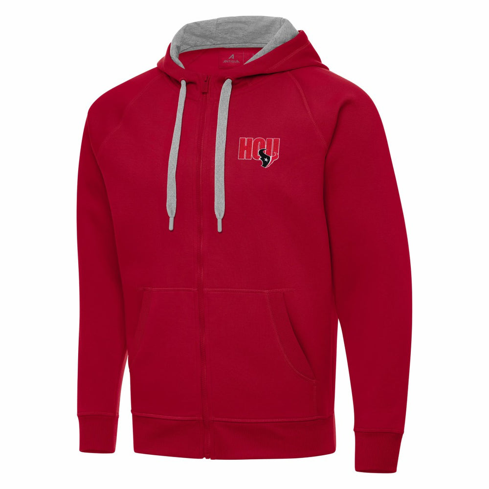 Men's Houston Texans Antigua Victory Full-Zip Hoodie - Red outlet