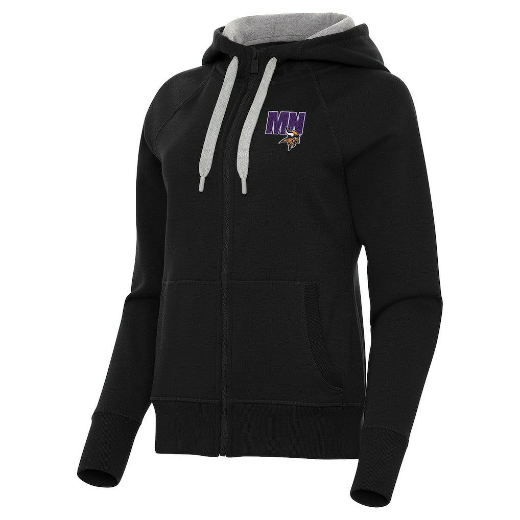 Minnesota Vikings Antigua Women's Victory Full-Zip Hoodie - Black on sale