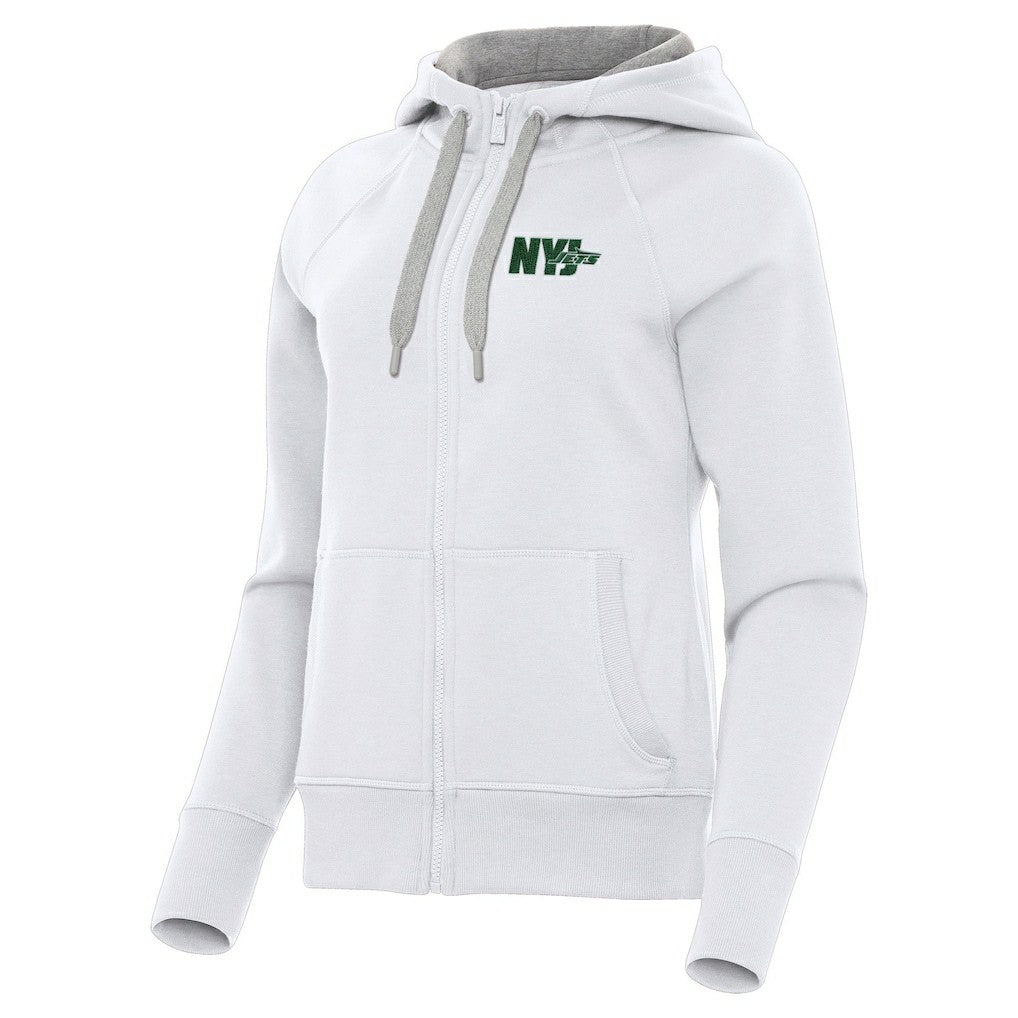 New York Jets Antigua Women's Victory Full-Zip Hoodie - White sale