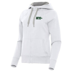 New York Jets Antigua Women's Victory Full-Zip Hoodie - White sale
