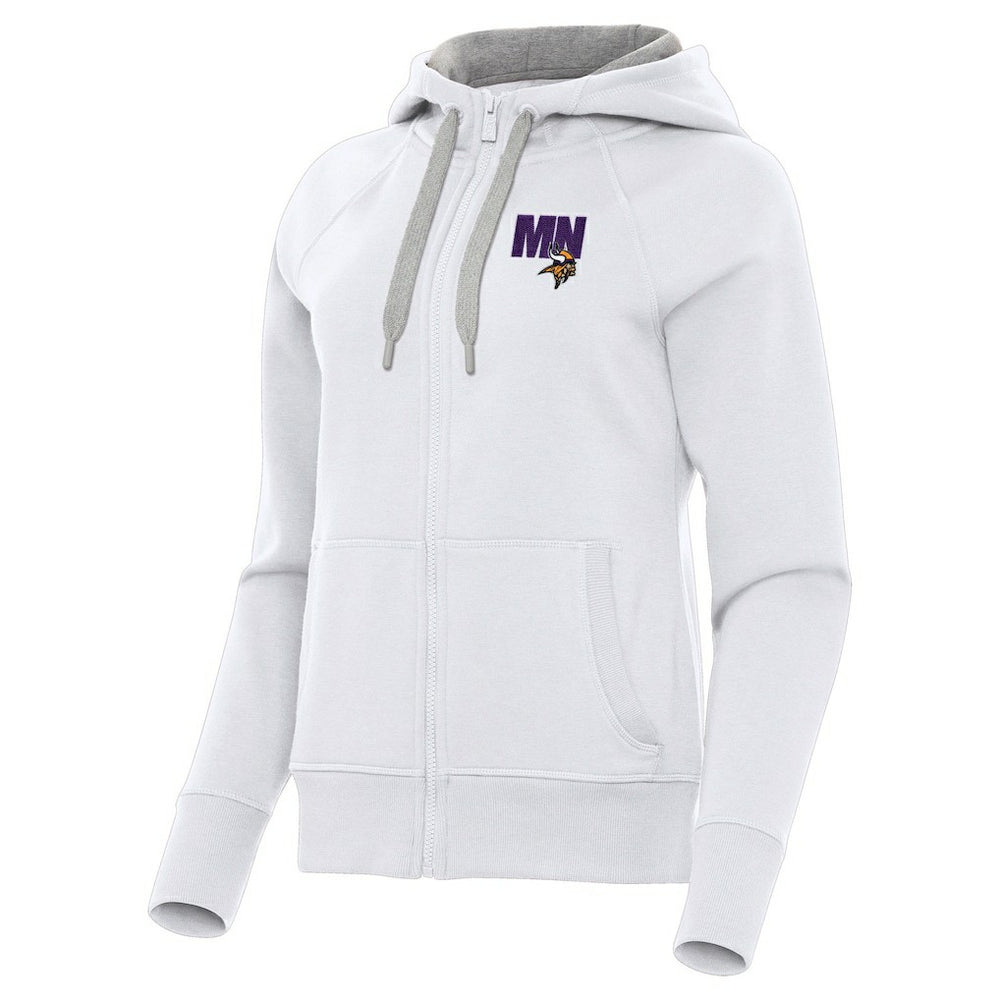 Minnesota Vikings Antigua Women's Victory Full-Zip Hoodie - White sale