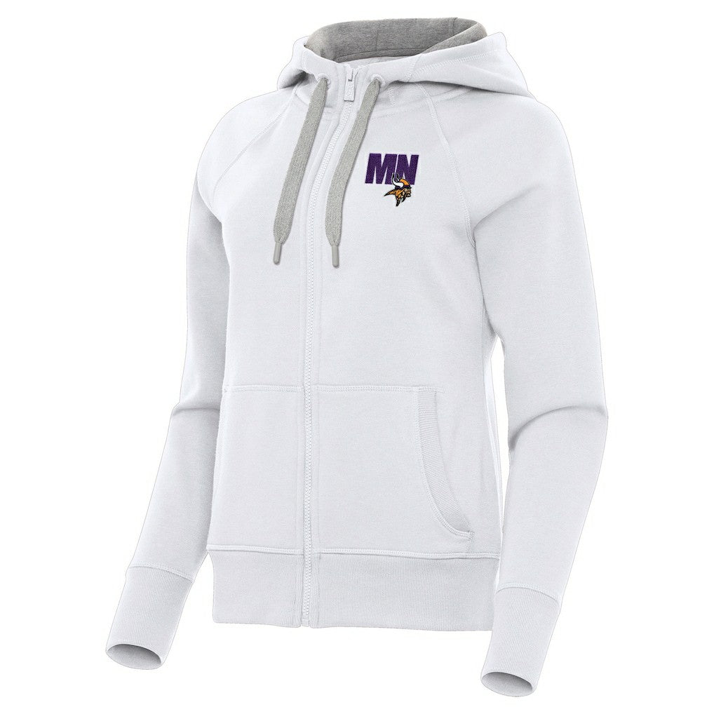 Minnesota Vikings Antigua Women's Victory Full-Zip Hoodie - White sale