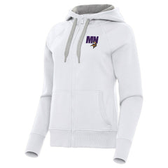 Minnesota Vikings Antigua Women's Victory Full-Zip Hoodie - White sale