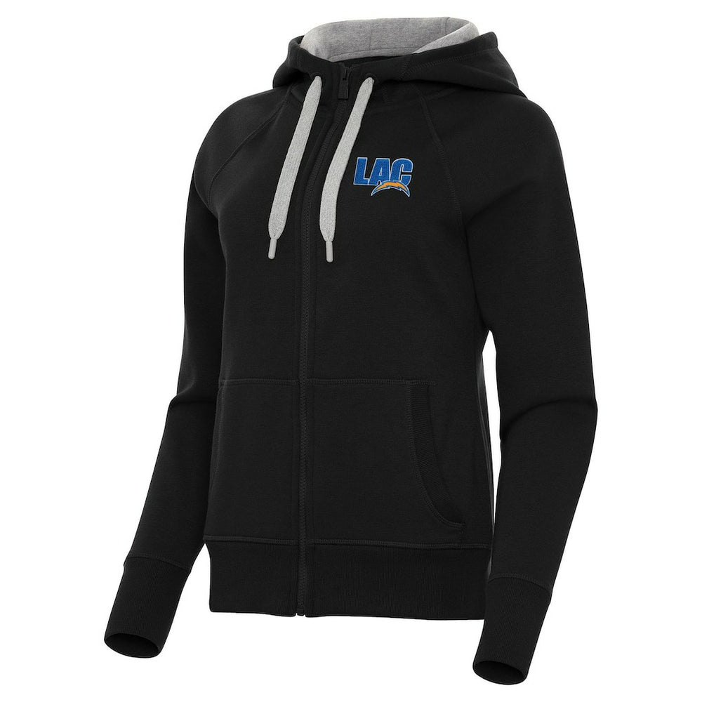 Los Angeles Chargers Antigua Women's Victory Full-Zip Hoodie - Black for sale