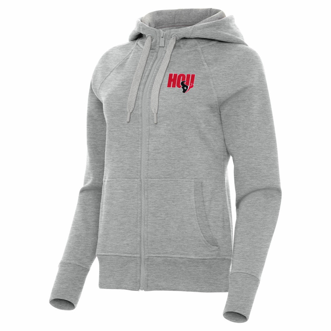 Houston Texans Antigua Women's Victory Full-Zip Hoodie - Heather Gray cheap