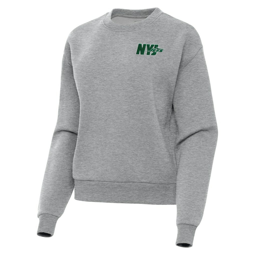 New York Jets Antigua Women's Victory Pullover Sweatshirt - Heather Gray for sale