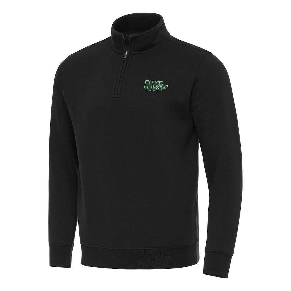 New York Jets Antigua Men's Victory Quarter-Zip Sweatshirt - Black for sale