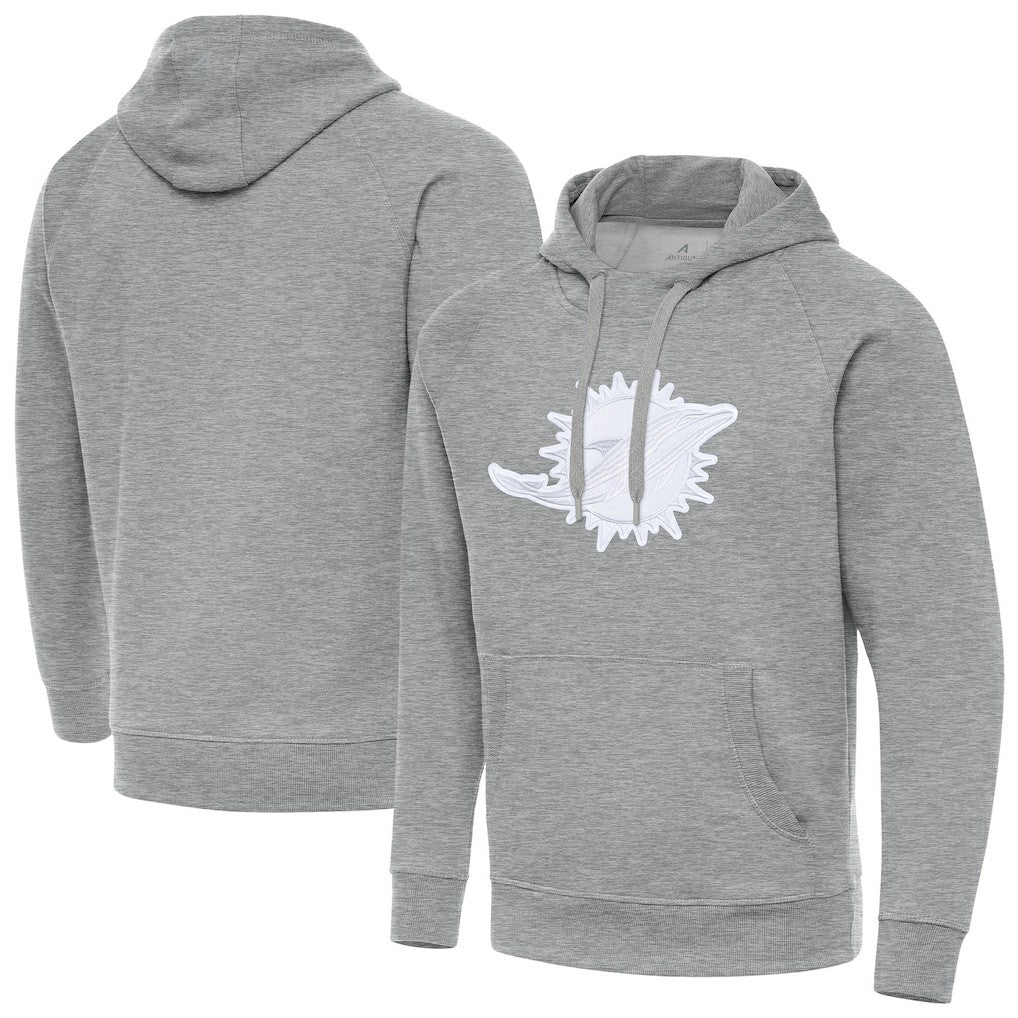 Miami Dolphins Antigua Victory Pullover Hoodie - Heather Gray for sale