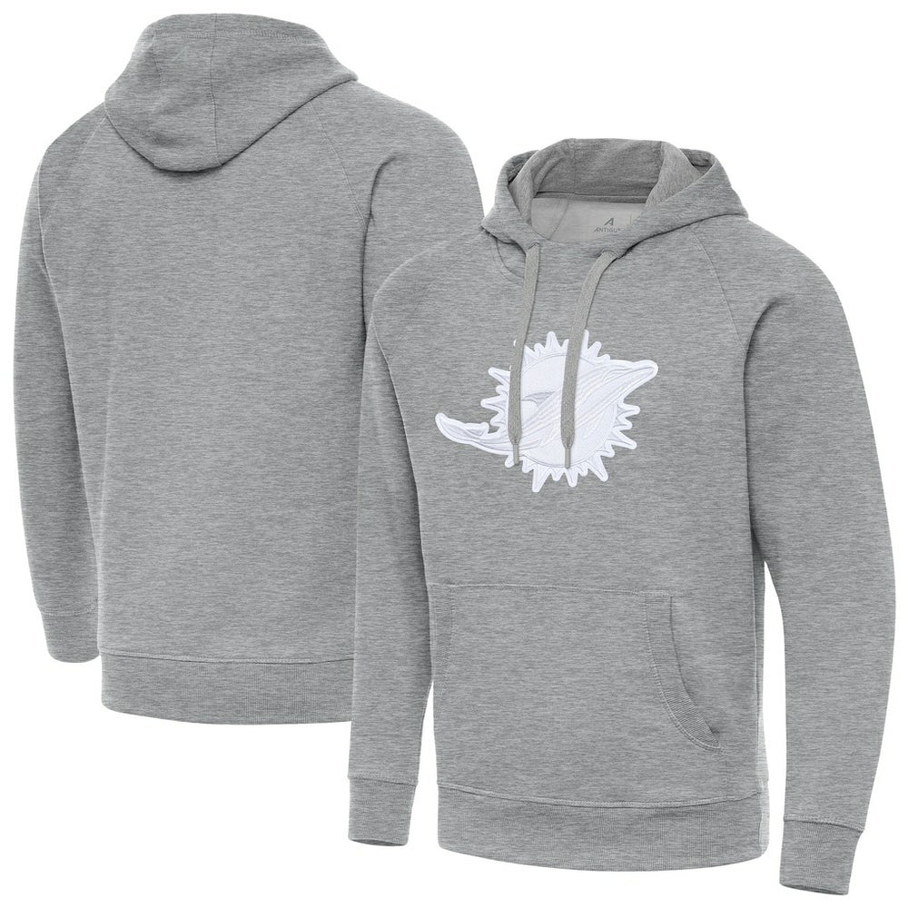Miami Dolphins Antigua Victory Pullover Hoodie - Heather Gray for sale