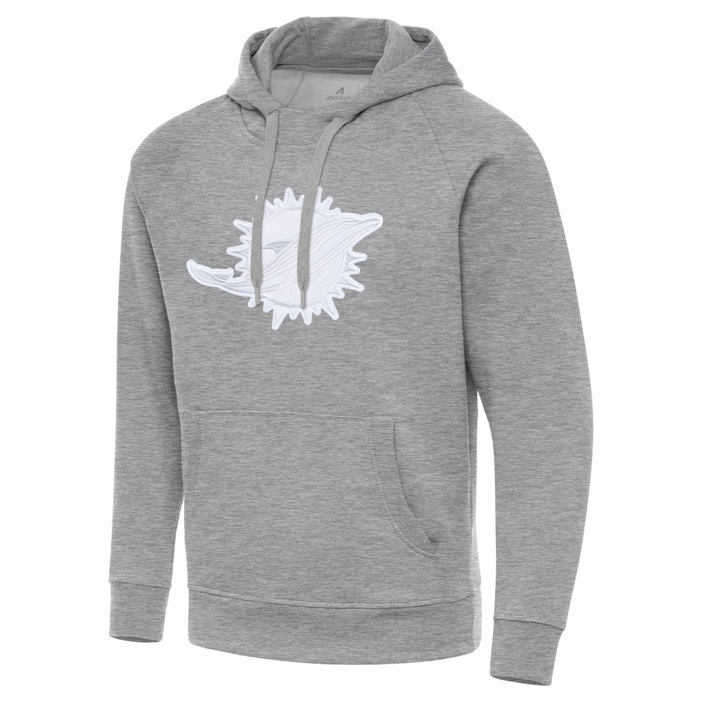 Miami Dolphins Antigua Victory Pullover Hoodie - Heather Gray for sale