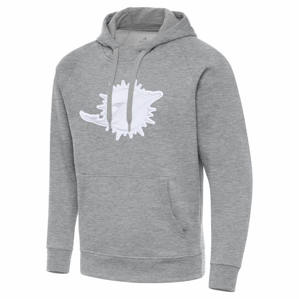 Miami Dolphins Antigua Victory Pullover Hoodie - Heather Gray for sale