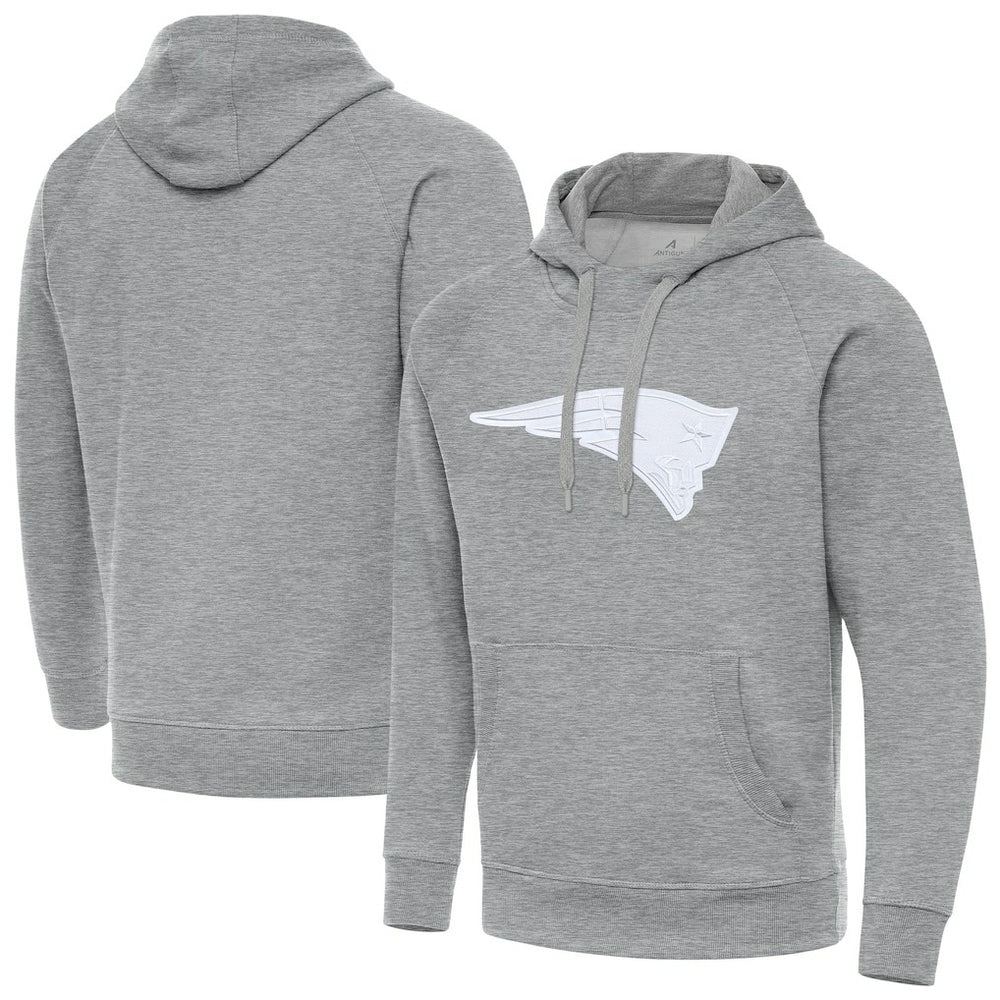 New England Patriots Antigua Victory Pullover Hoodie - Heather Gray online